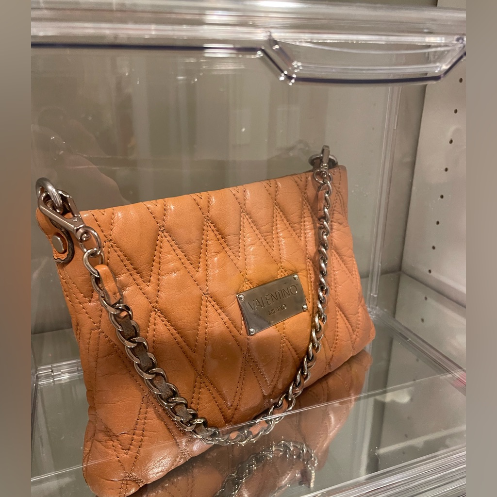 Valentino By Mario Valentino Diamond Leather Shoulder Bag